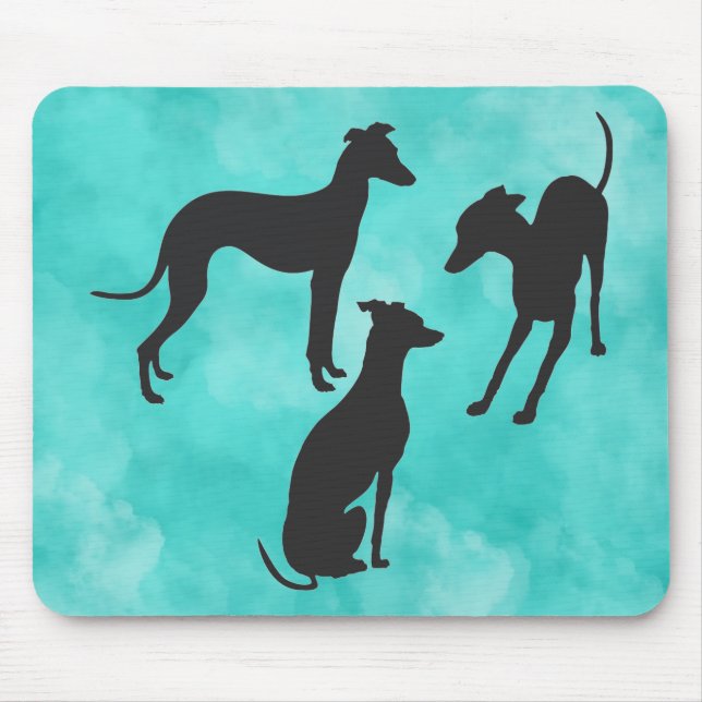 3 Italian Greyhounds Mouse Mat (Front)