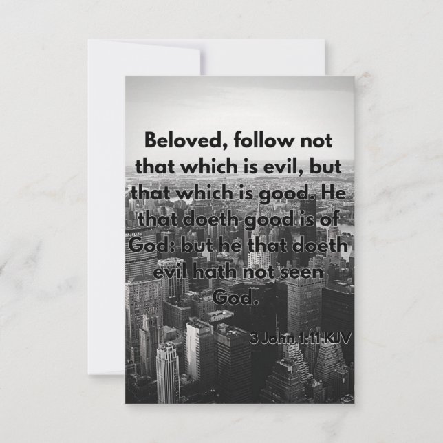 3 John 1:11 KJV Bible Scripture Pic Greeting Card (Front)