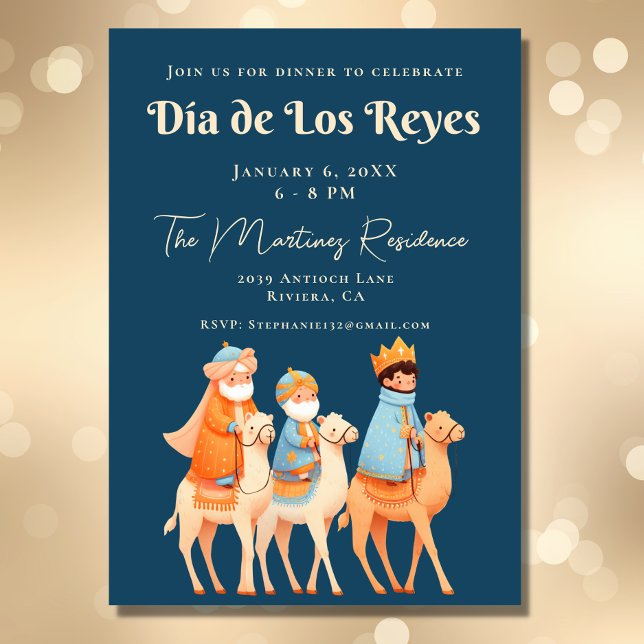 3 Kings Day Mexican Día De Los Reyes Dinner Invitation (Creator Uploaded)