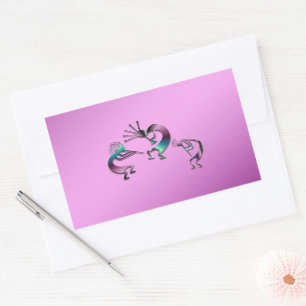 3 Kokopelli 107 Rectangular Sticker