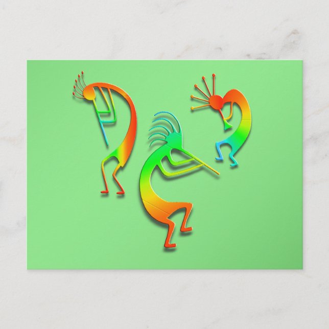 3 Kokopelli #110 Postcard (Front)