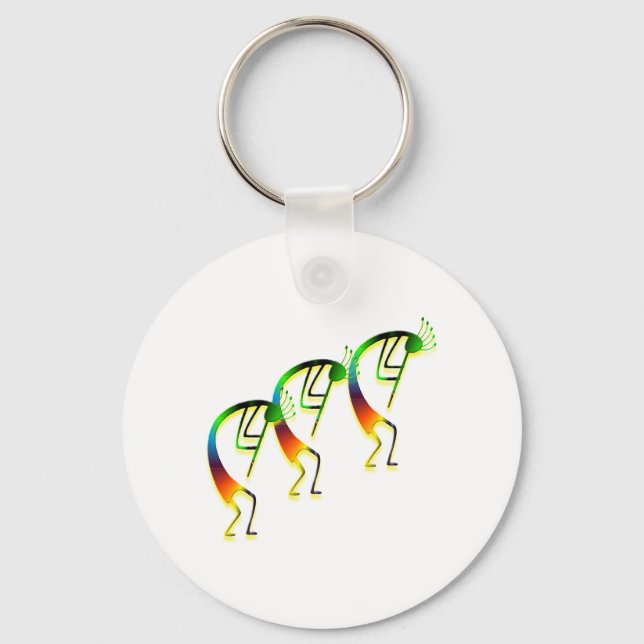 3 Kokopelli #12 Key Ring (Front)