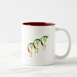 3 Kokopelli #12 Two-Tone Coffee Mug