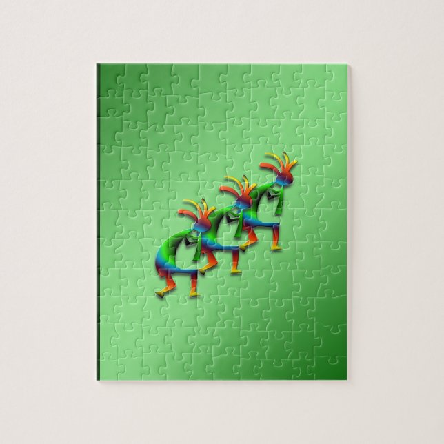 3 Kokopelli #29 Jigsaw Puzzle (Vertical)