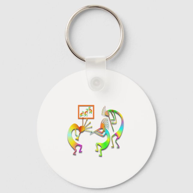 3 Kokopelli #67 Key Ring (Front)