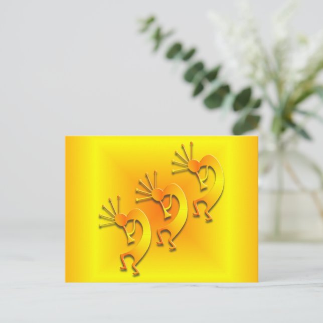 3 Kokopelli #89 Postcard (Standing Front)