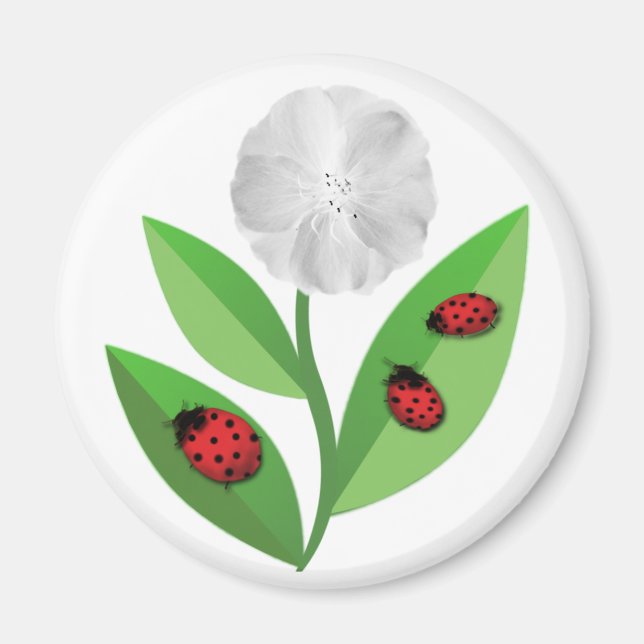 3 Ladybugs Magnet (Front)