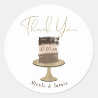 3 Layer Cake Modern Elegant Rustic Bridal Shower