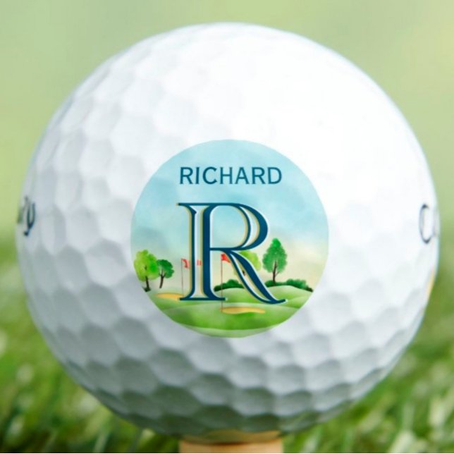 3 Layered Custom Monogram Golf Course First Name   Balls (Creator Uploaded)