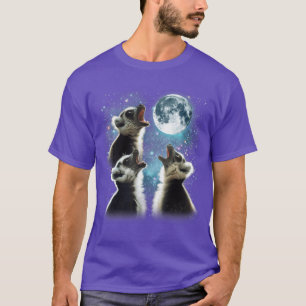 3 Lemur Howling Lemur Head Funny Gifts For Men Wom T-Shirt
