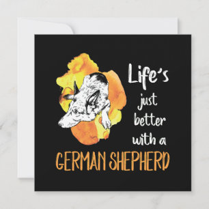3 Life's Just Better With A German Shepherd Invitation