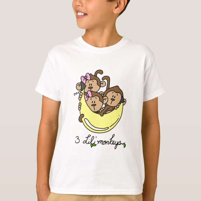 3 Li'l Monkeys Tshirts and Gifts (Front)