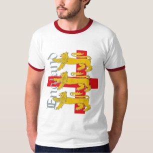 3 Lions on St George's Cross T-Shirt