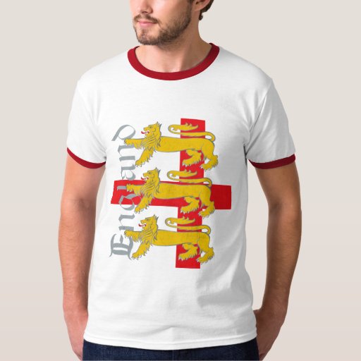 3 Lions on St George's Cross T-shirt