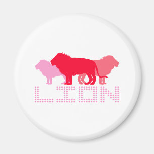 3 Lions (Red) Magnet