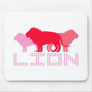 3 Lions (Red) Mouse Mat