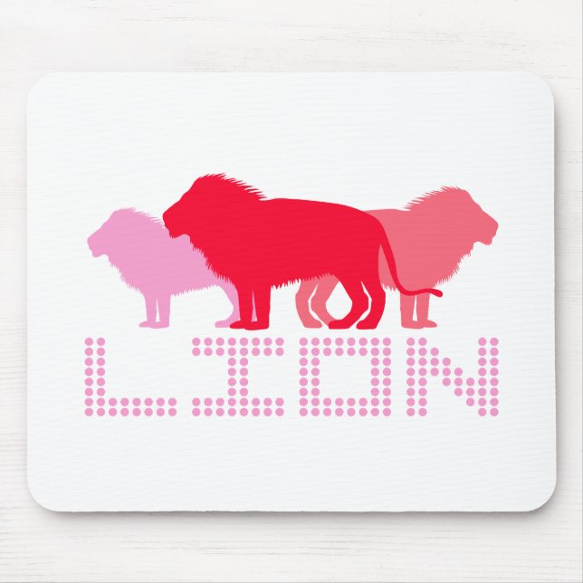 3 Lions (Red) Mouse Mat (Front)