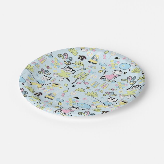 3 Little Kittens Paper Plates (Angled)