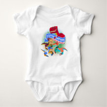 3 Little Raptors & T-Rex Baby Jersey Bodysuit