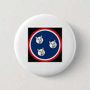 3 Little Tn Pigs Funny Bbq  6 Cm Round Badge