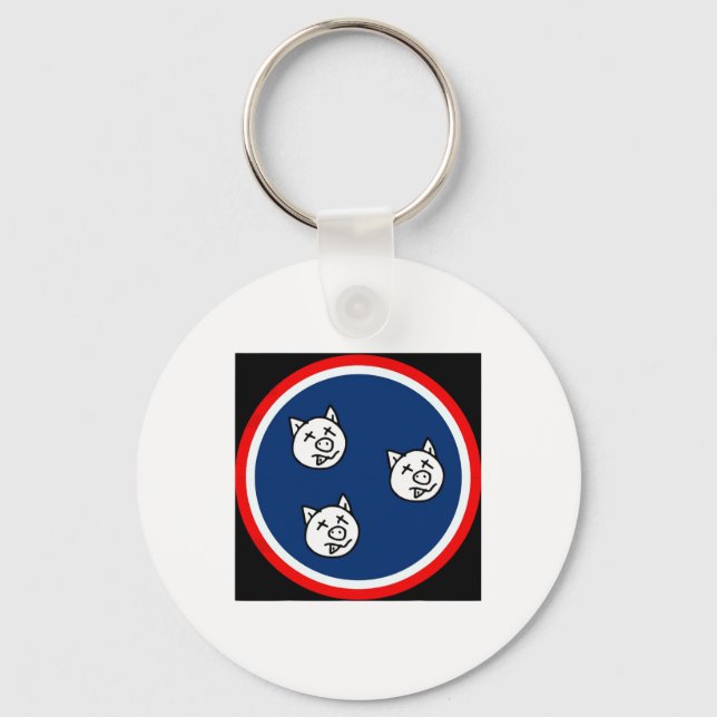 3 Little Tn Pigs Funny Bbq  Key Ring (Front)