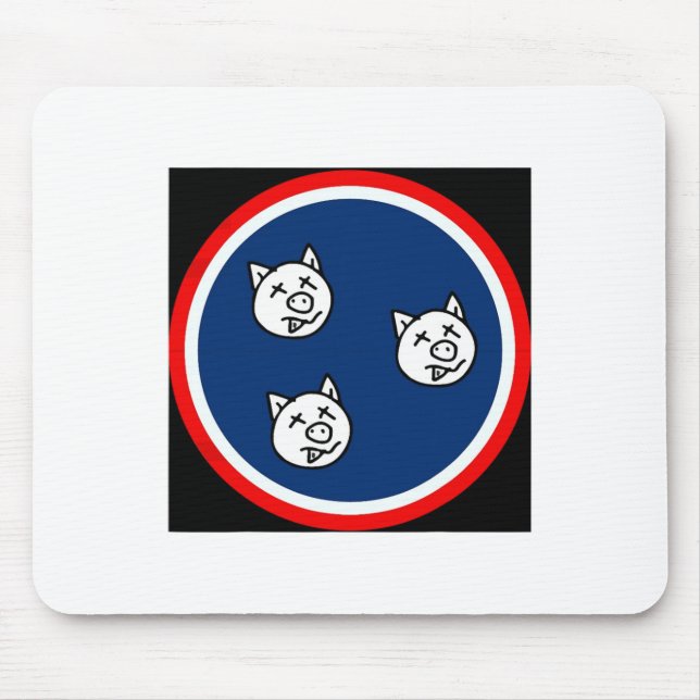 3 Little Tn Pigs Funny Bbq  Mouse Mat (Front)