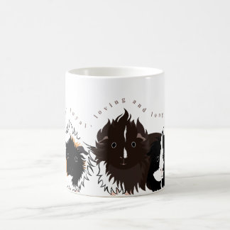 3 long haired piggies coffee mug