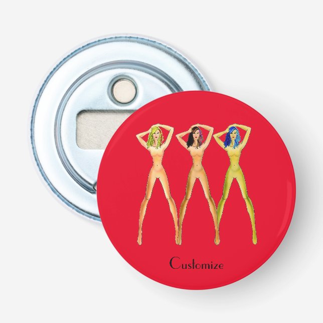 3 long-legged Ladies Standing Thunder_Cove  Bottle Opener (Front)
