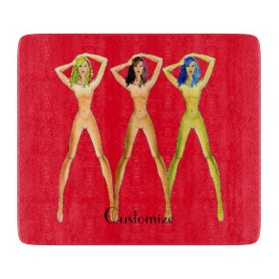 3 long-legged Ladies Standing Thunder_Cove  Cutting Board