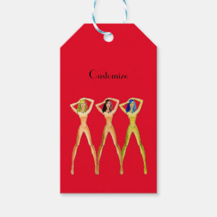 3 long-legged Ladies Standing Thunder_Cove Gift Tags