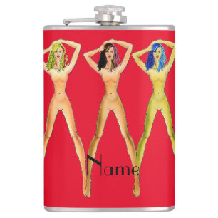 3 long-legged Ladies Standing Thunder_Cove   Hip Flask