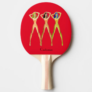 3 long-legged Ladies Standing Thunder_Cove Ping Pong Paddle