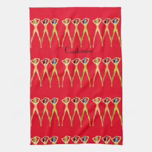 3 long-legged Ladies Standing Thunder_Cove Tea Towel