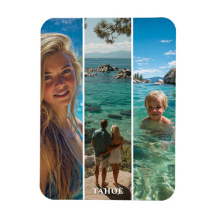 3 Long Vertical Strip Boho Photo Magnet