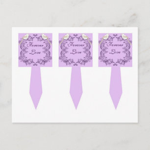 3 Love Birds Purple/Lavender Cup Cake Picks Postcard