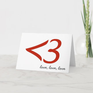 <3 = love (card) holiday card