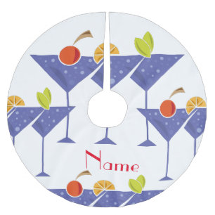 3 Martini Cocktails Thunder_Cove Brushed Polyester Tree Skirt