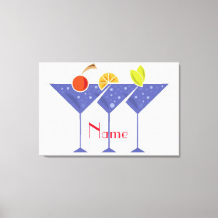 3 Martini Cocktails Thunder_Cove Canvas Print