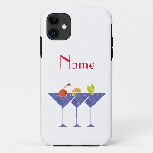 3 Martini Cocktails Thunder_Cove Case-Mate iPhone Case (Back)