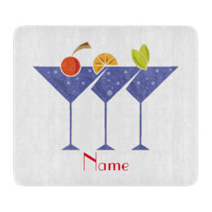 3 Martini Cocktails Thunder_Cove Cutting Board