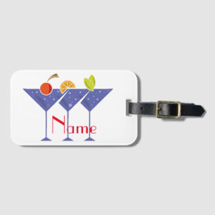 3 Martini Cocktails Thunder_Cove Luggage Tag