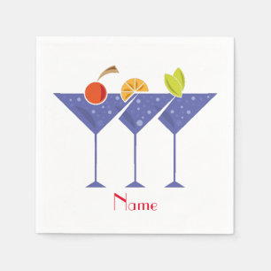 3 Martini Cocktails Thunder_Cove Napkin