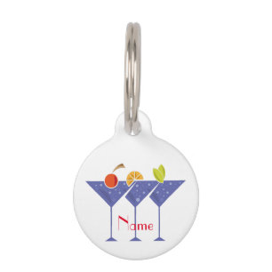 3 Martini Cocktails Thunder_Cove Pet Tag