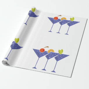 3 Martini Cocktails Thunder_Cove Wrapping Paper