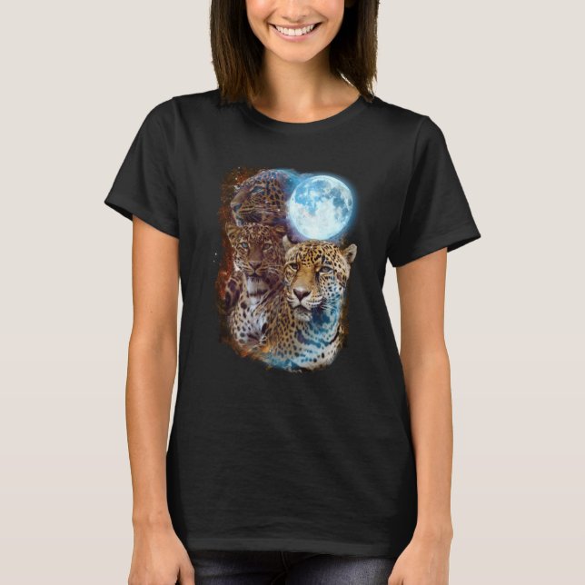 3 Moon Jaguar Genus Panther Cat Animal T-Shirt (Front)