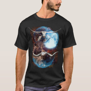 3 Moon Longhorn Cattle Bison Animal T-Shirt