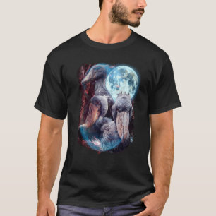 3 Moon Shoebill Wading Bird Animal T-Shirt