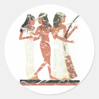 3 musicians classic round sticker