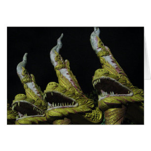 3 Nagas at Night Card
