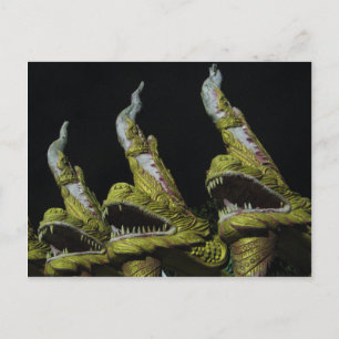 3 Nagas at Night Postcard